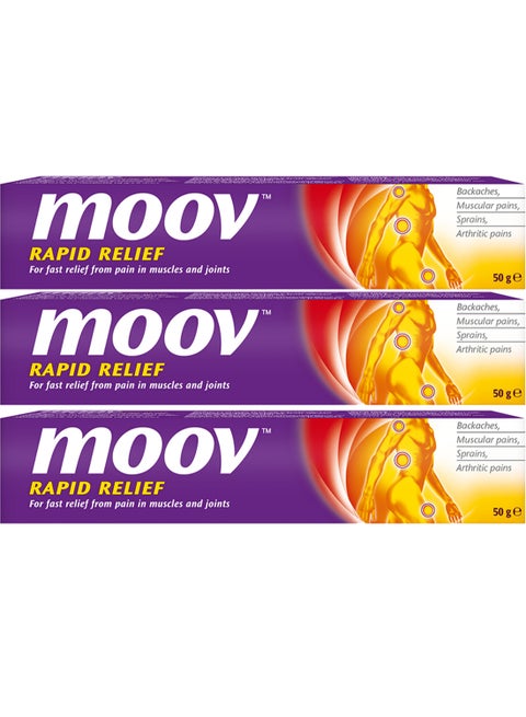 Pack Of 3 Moov Rapid Relief Cream 50g